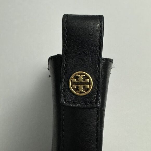 Tory Burch Benton Black Boots Leather Bootie Chelsea Designer Women's Size 5 - Picture 6 of 8